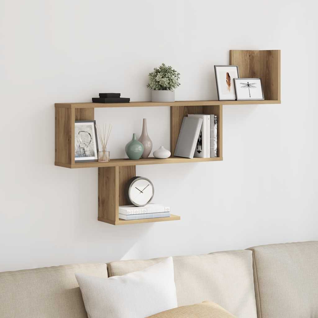 Wandregal Artisan-Eiche 100x15x70 cm Holzwerkstoff