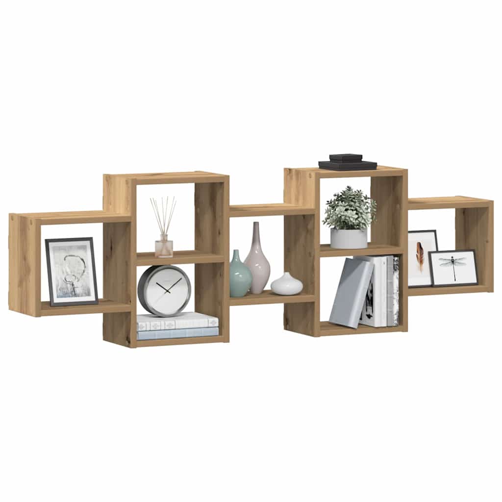 Wandregal Artisan-Eiche 129x18x42 cm Holzwerkstoff