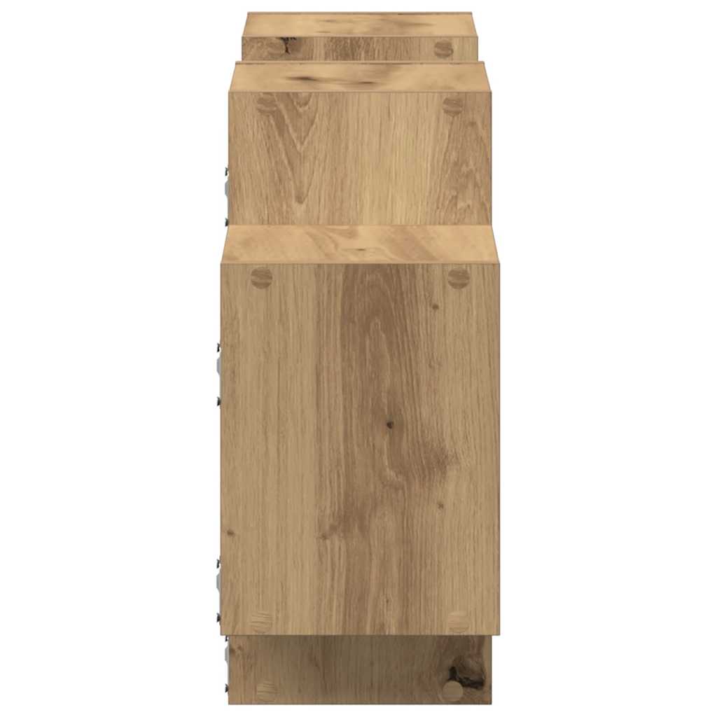 Wandregal Artisan-Eiche 129x18x42 cm Holzwerkstoff
