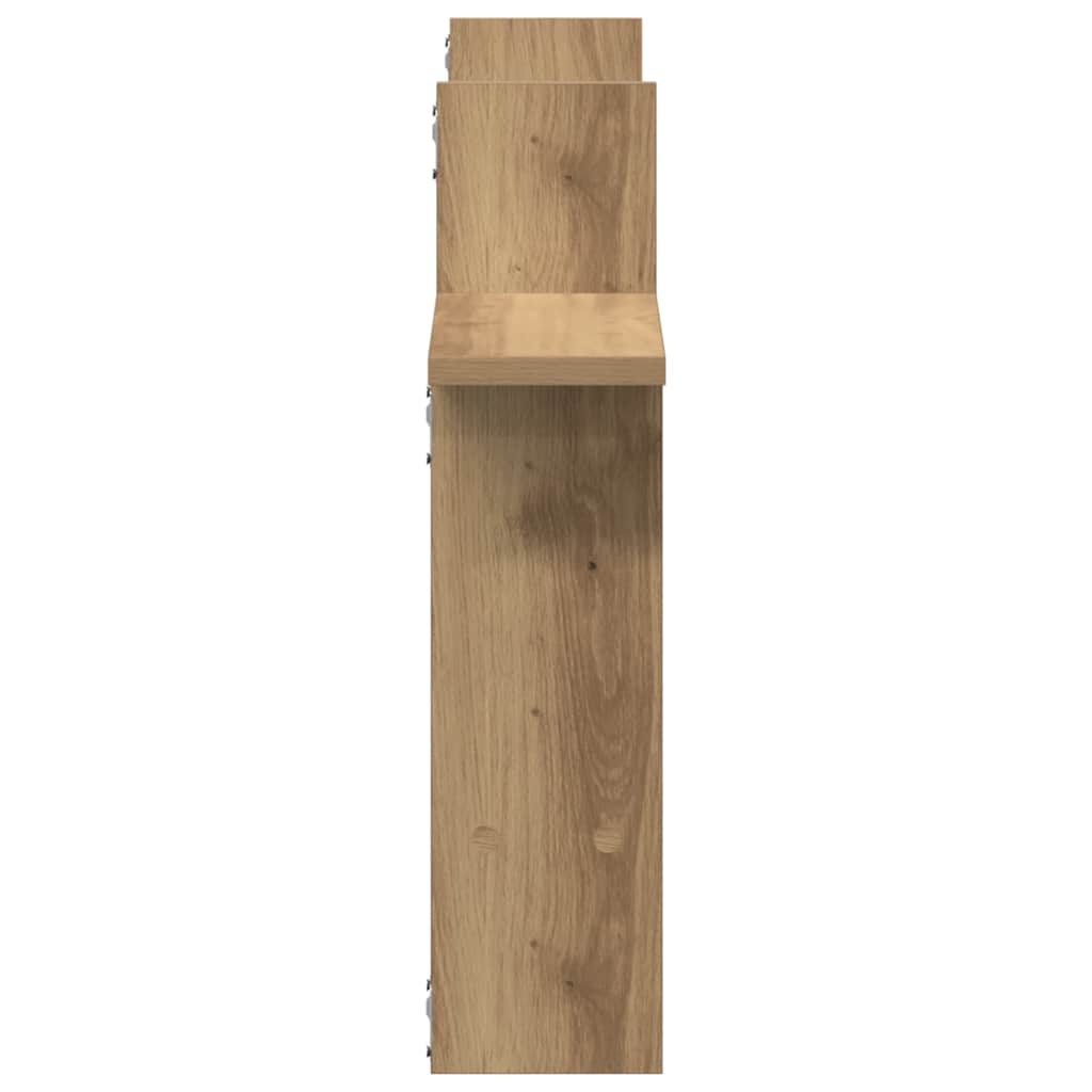 Wandregale 2 Stk. Artisan-Eiche 50x12x50 cm Holzwerkstoff