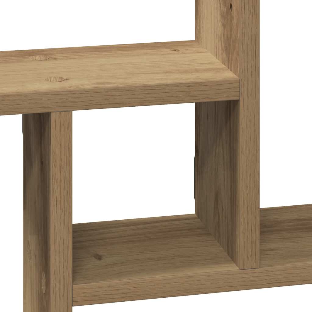 Wandregale 2 Stk. Artisan-Eiche 50x12x50 cm Holzwerkstoff
