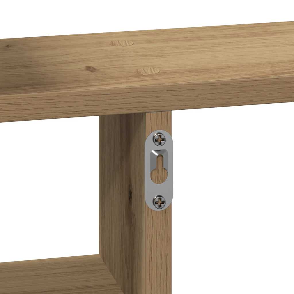 Wandregale 2 Stk. Artisan-Eiche 50x12x50 cm Holzwerkstoff