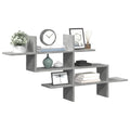 Wandregal Betongrau 124,5x18x60,5 cm Holzwerkstoff