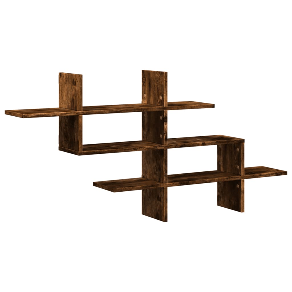 Wandregal Räuchereiche 124,5x18x60,5 cm Holzwerkstoff