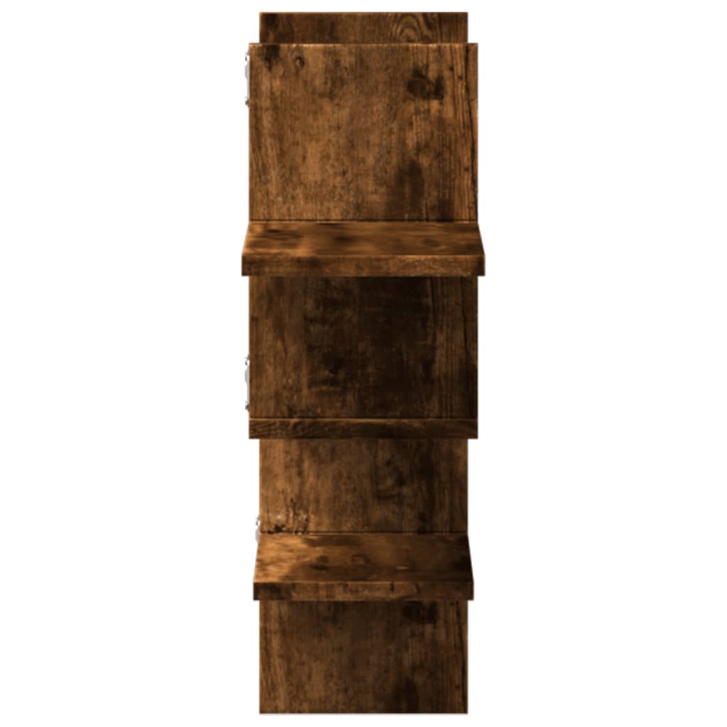 Wandregal Räuchereiche 124,5x18x60,5 cm Holzwerkstoff