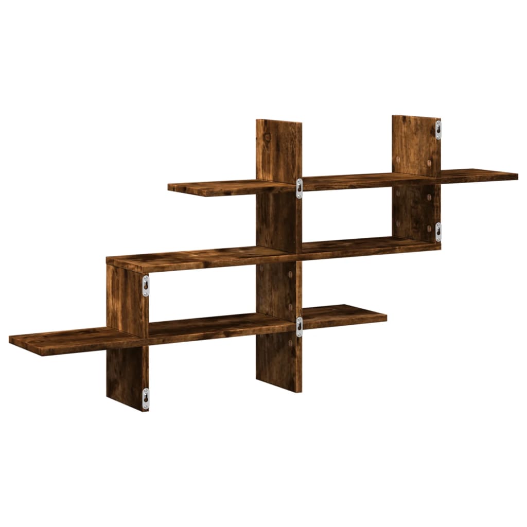 Wandregal Räuchereiche 124,5x18x60,5 cm Holzwerkstoff