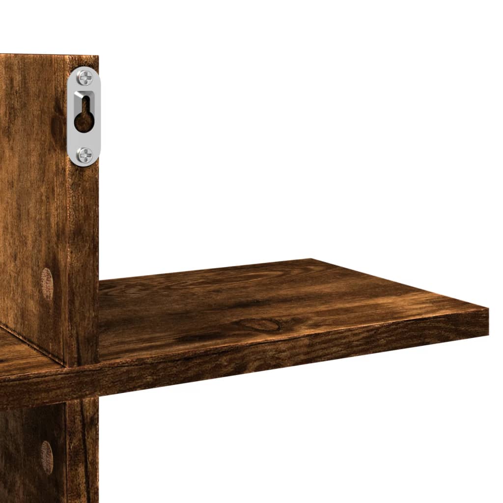 Wandregal Räuchereiche 124,5x18x60,5 cm Holzwerkstoff