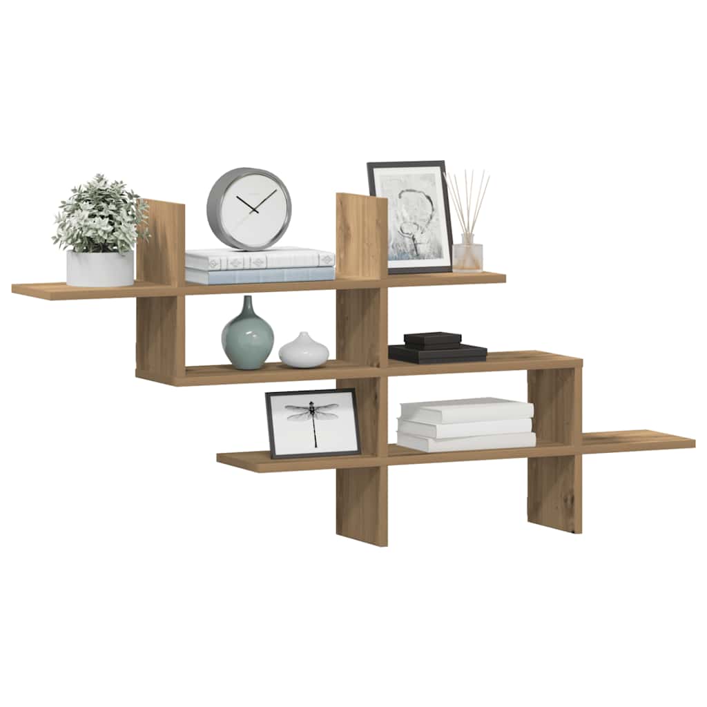 Wandregal Artisan-Eiche 124,5x18x60,5 cm Holzwerkstoff