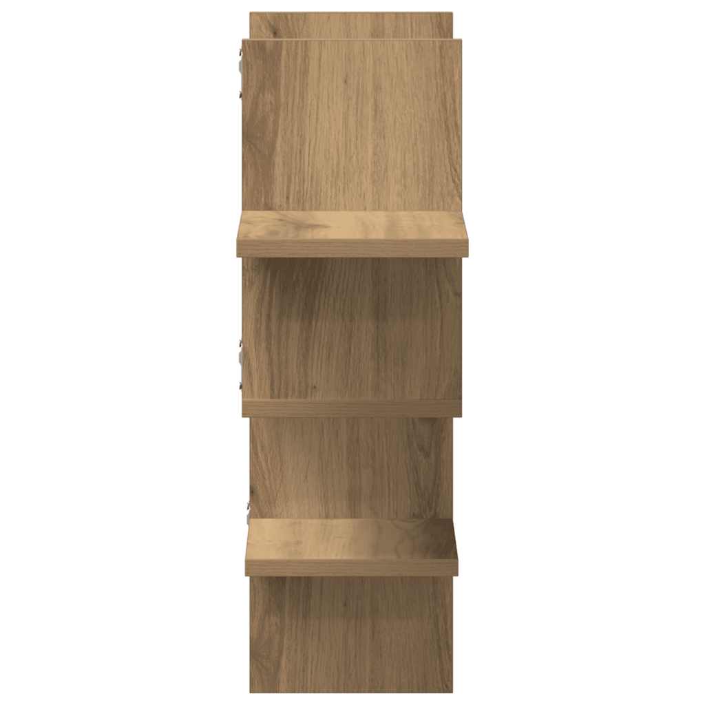 Wandregal Artisan-Eiche 124,5x18x60,5 cm Holzwerkstoff