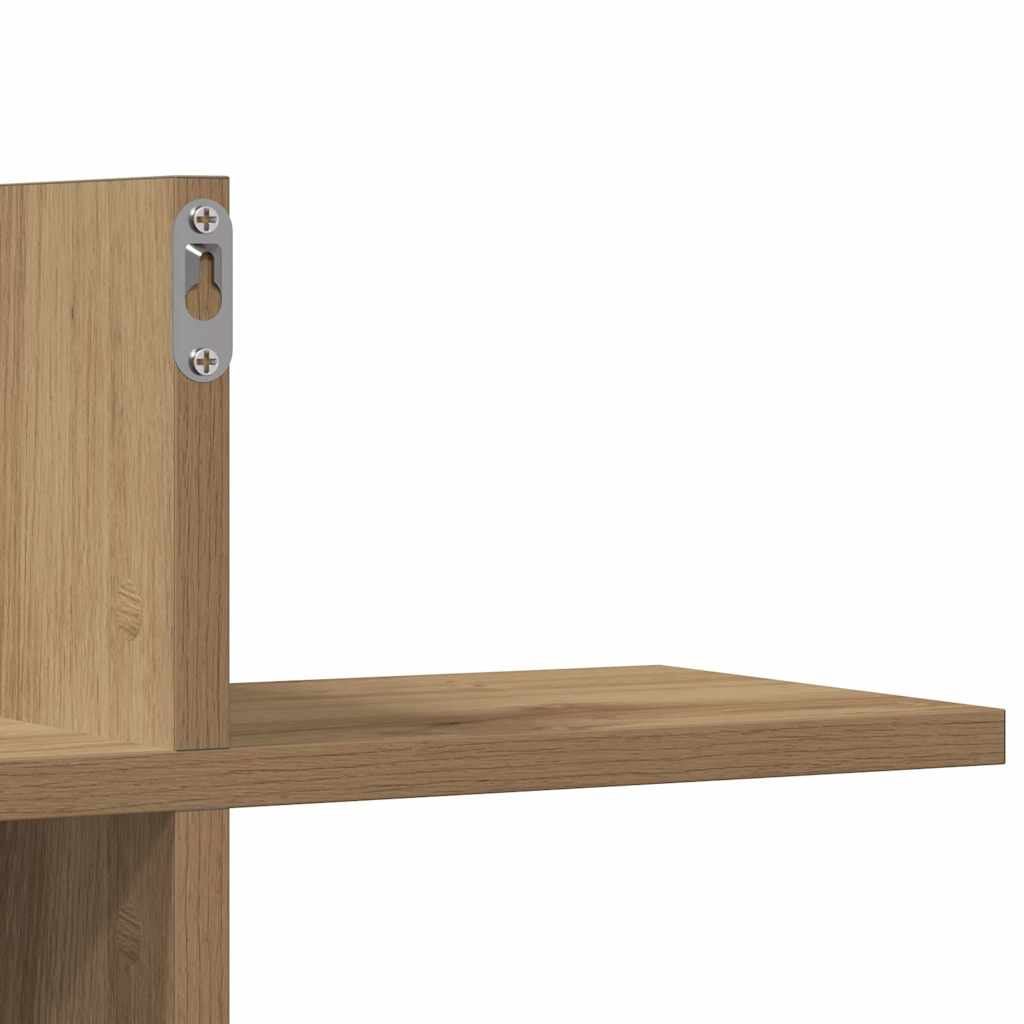 Wandregal Artisan-Eiche 124,5x18x60,5 cm Holzwerkstoff