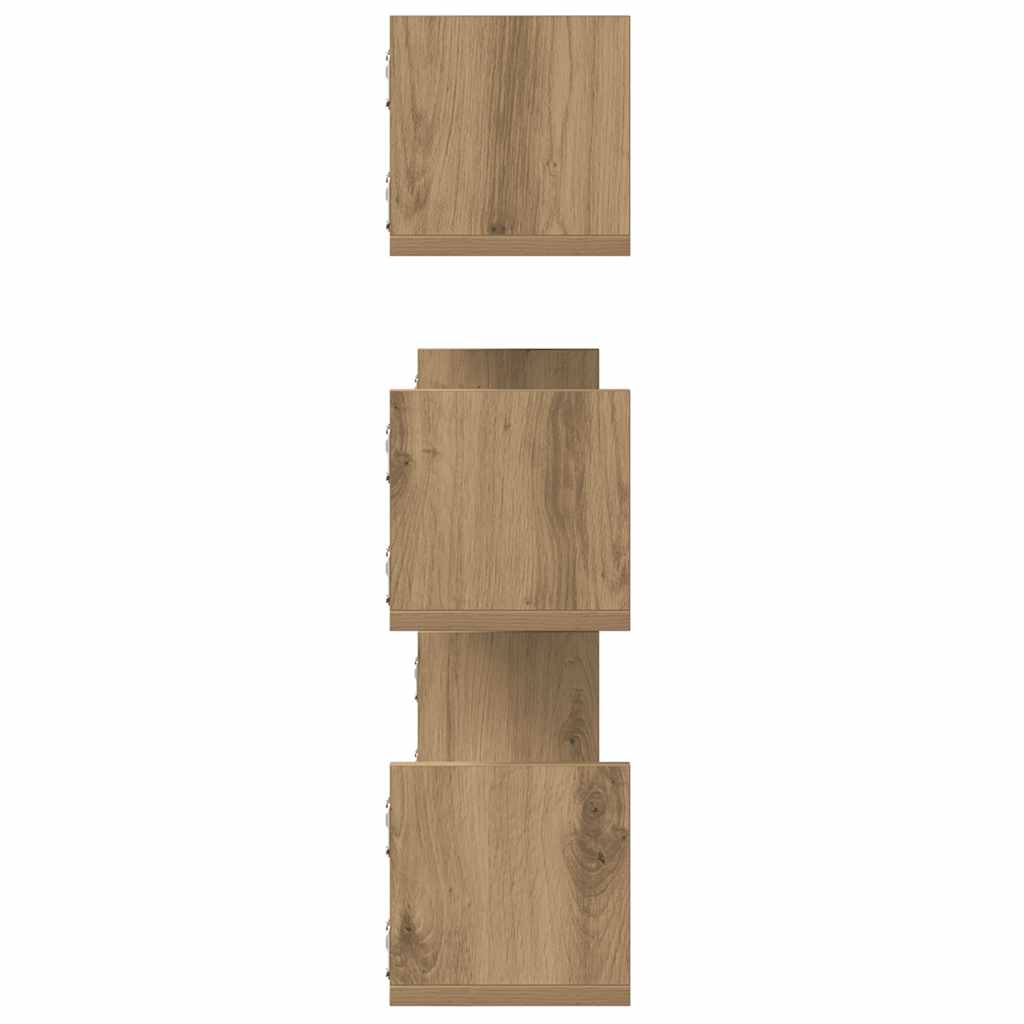 Wandregale 3 Stk. Artisan-Eiche 80x18x18 cm Holzwerkstoff