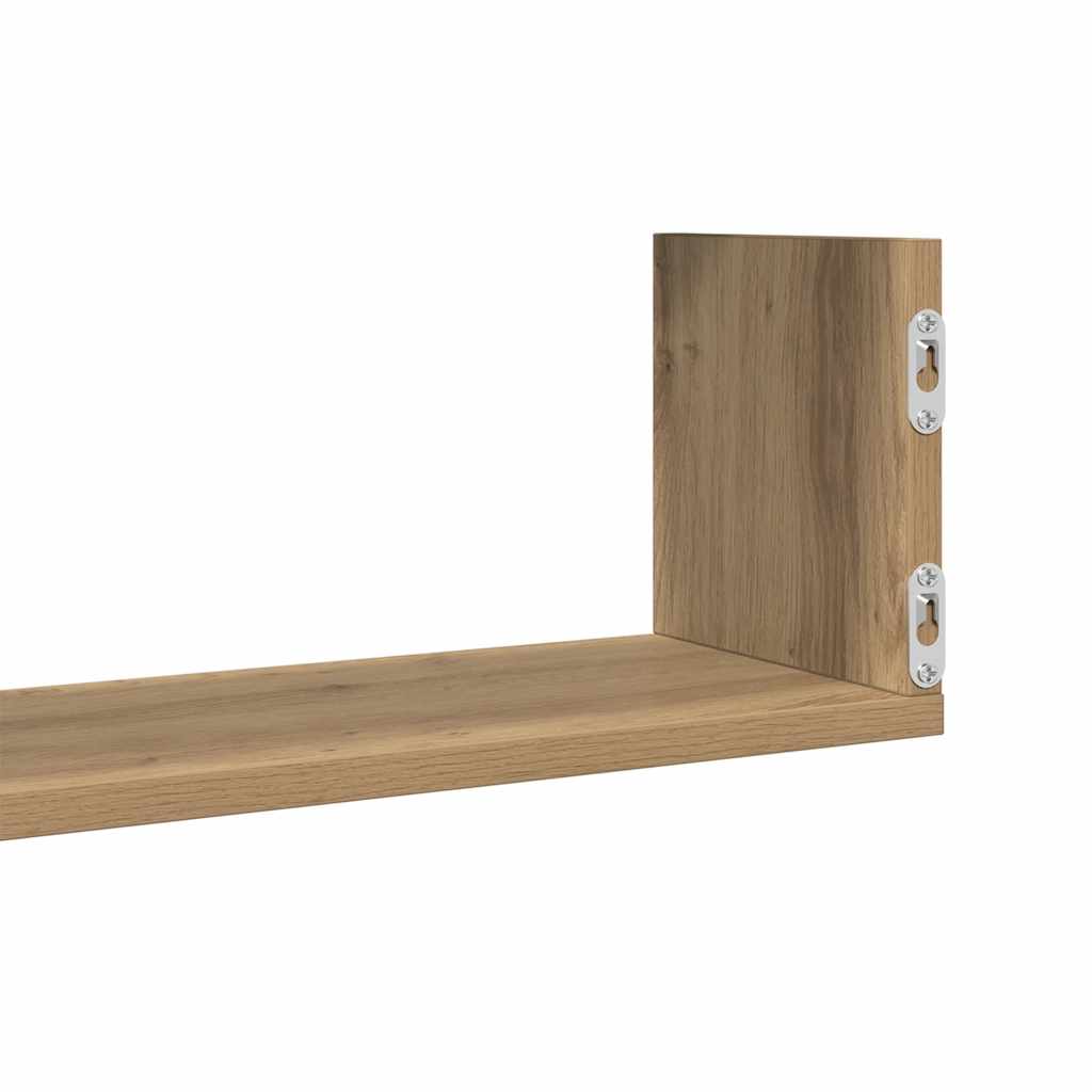 Wandregale 3 Stk. Artisan-Eiche 80x18x18 cm Holzwerkstoff