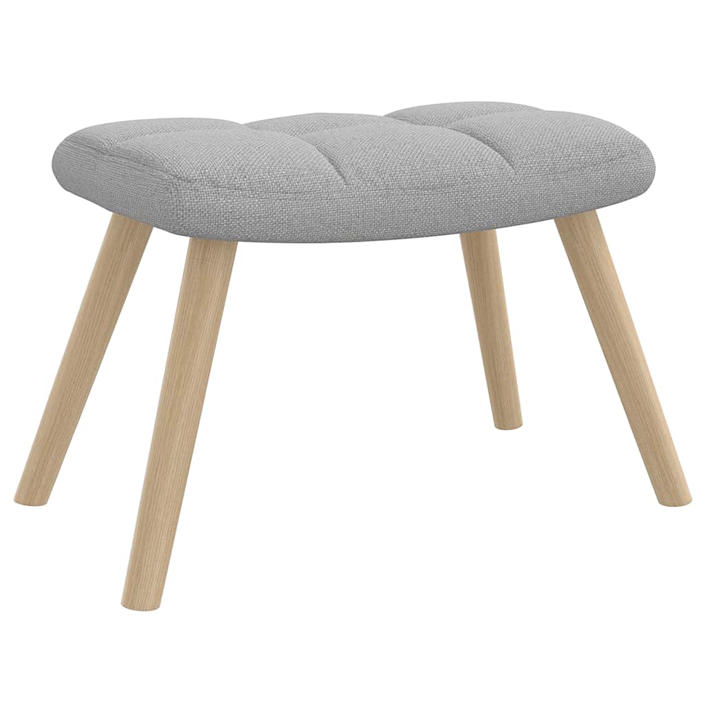 Relaxsessel mit Fußhocker Wolkengrauer Stoff