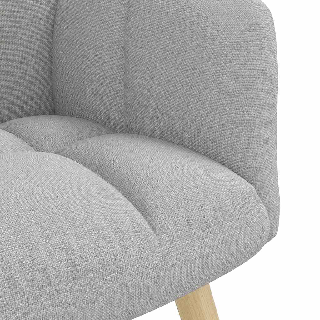 Relaxsessel mit Fußhocker Wolkengrauer Stoff