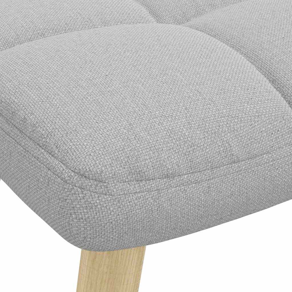 Relaxsessel mit Fußhocker Wolkengrauer Stoff