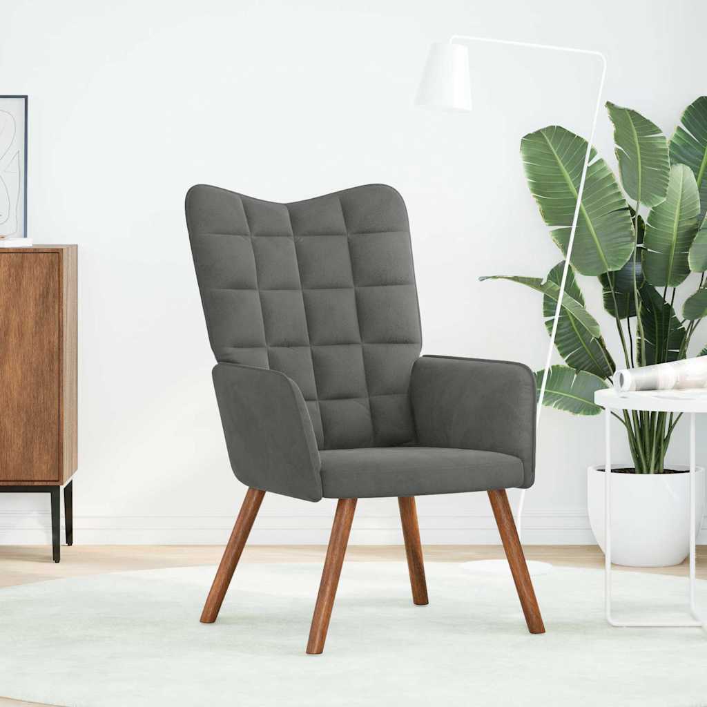 Relaxsessel Dunkelgrau Samt