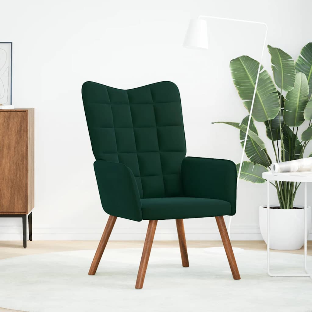 Relaxsessel Dunkelgrün Samt