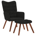 Relaxsessel mit Hocker Schwarzer Samt