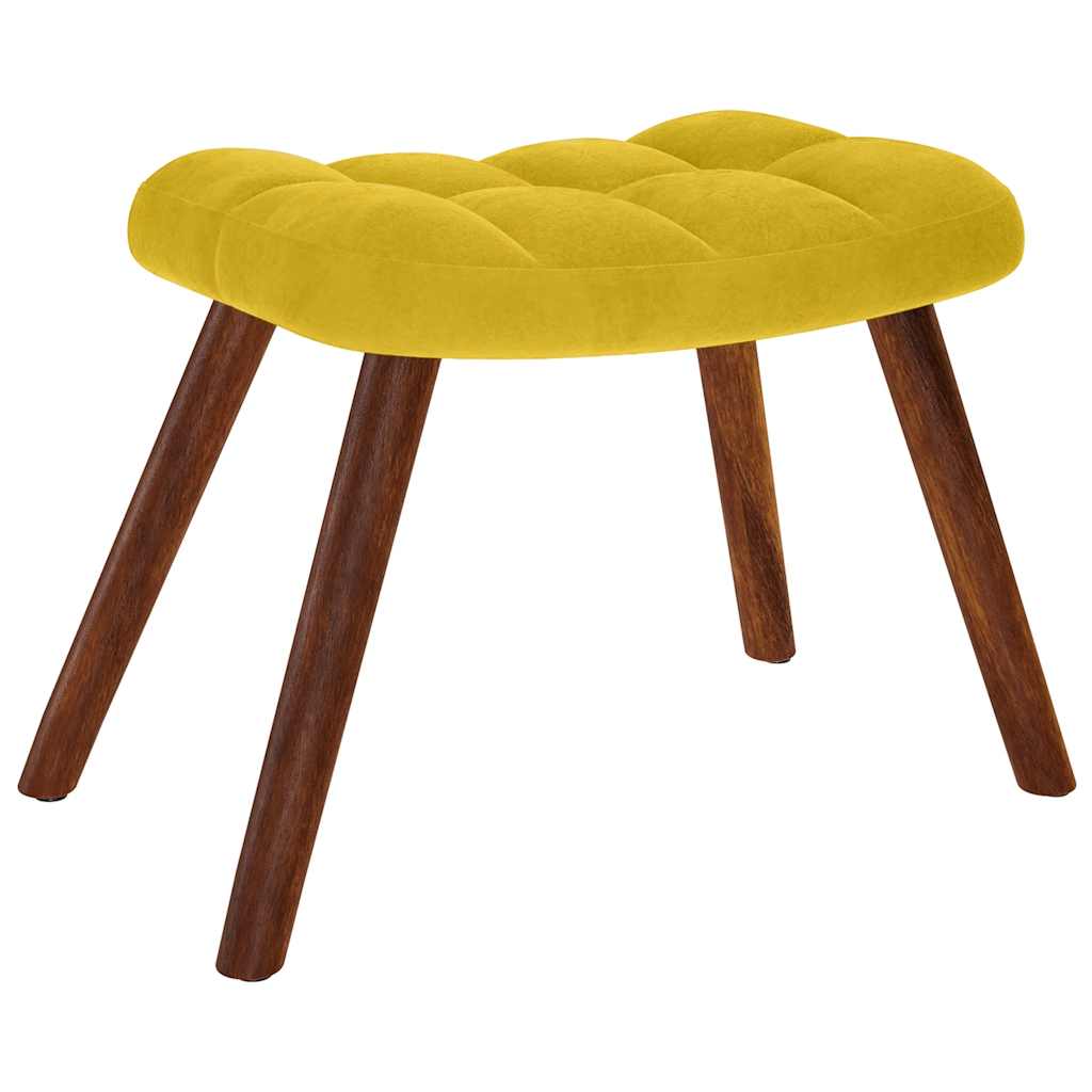 Relaxsessel mit Hocker Gelber Samt