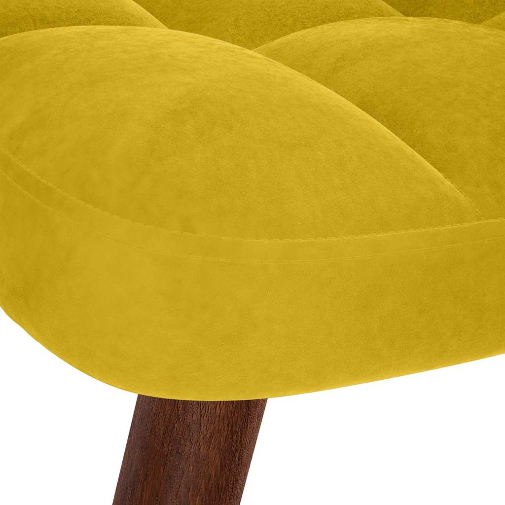Relaxsessel mit Hocker Gelber Samt