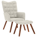 Relaxsessel mit Hocker Creme Samt