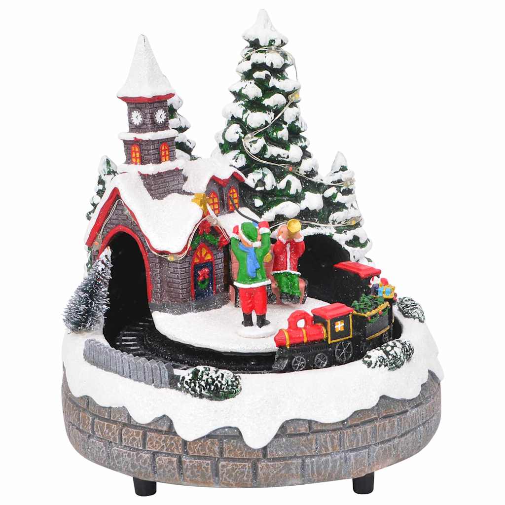 Weihnachtlicher Tisch Mehrfarbig 16 x 16 x 19 cm Harz