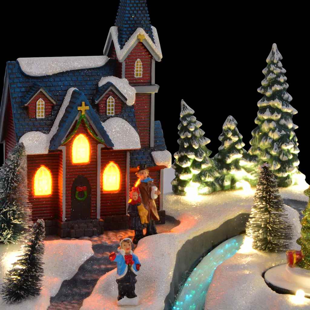 Weihnachtsdorf Dekoration Mehrfarbig 20,5 x 17 x 21 cm