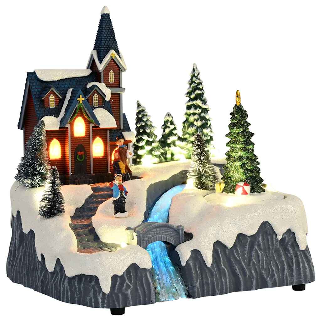 Weihnachtsdorf Dekoration Mehrfarbig 20,5 x 17 x 21 cm
