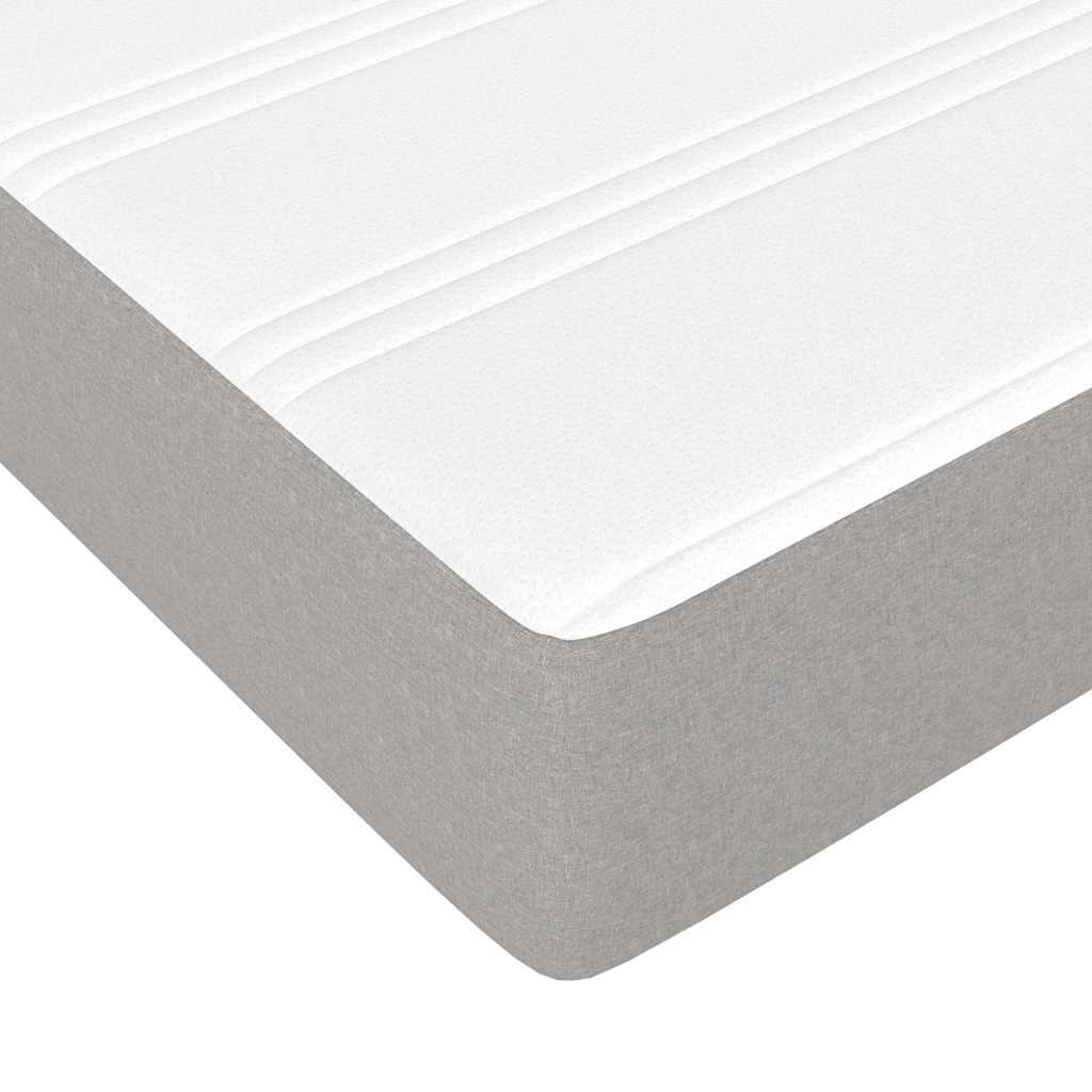 Taschenfederkernmatratze für Kinder Mittel Hellgrau 80x160 cm Stoff