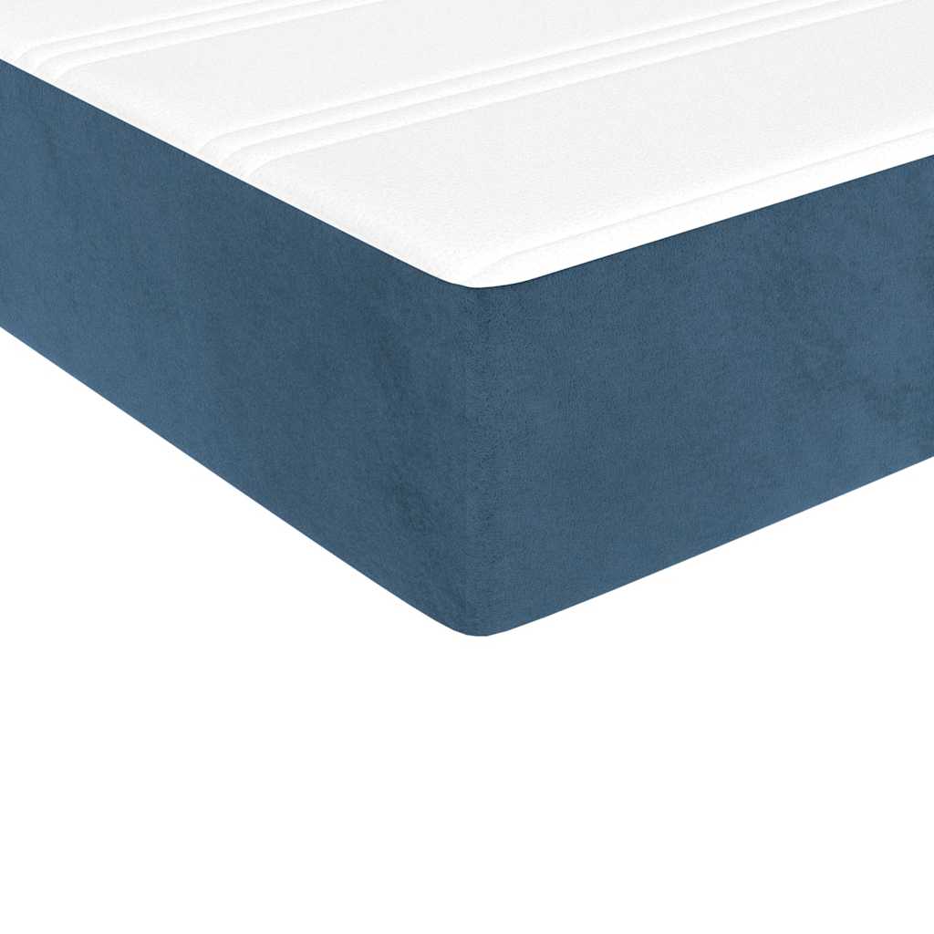 Taschenfederkernmatratze für Kinder Mittel Blau 80x160 cm Samt