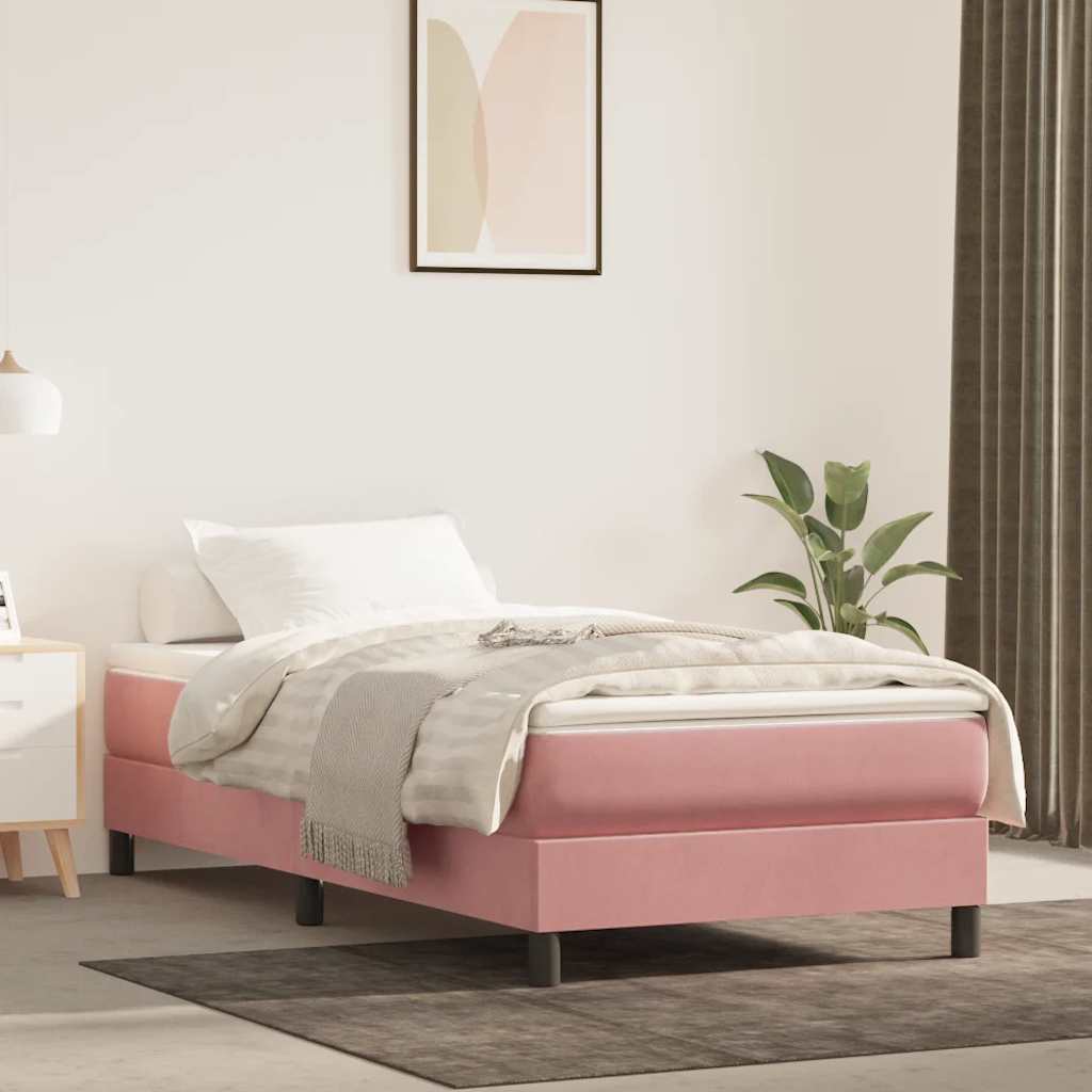 Taschenfederkernmatratze Mittel Rosa 90x210x20 cm Samt