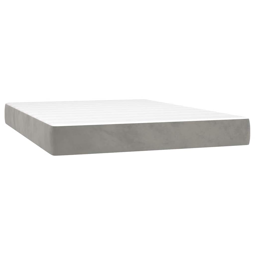 Taschenfederkernmatratze Mittel Hellgrau 120x210x20 cm Samt