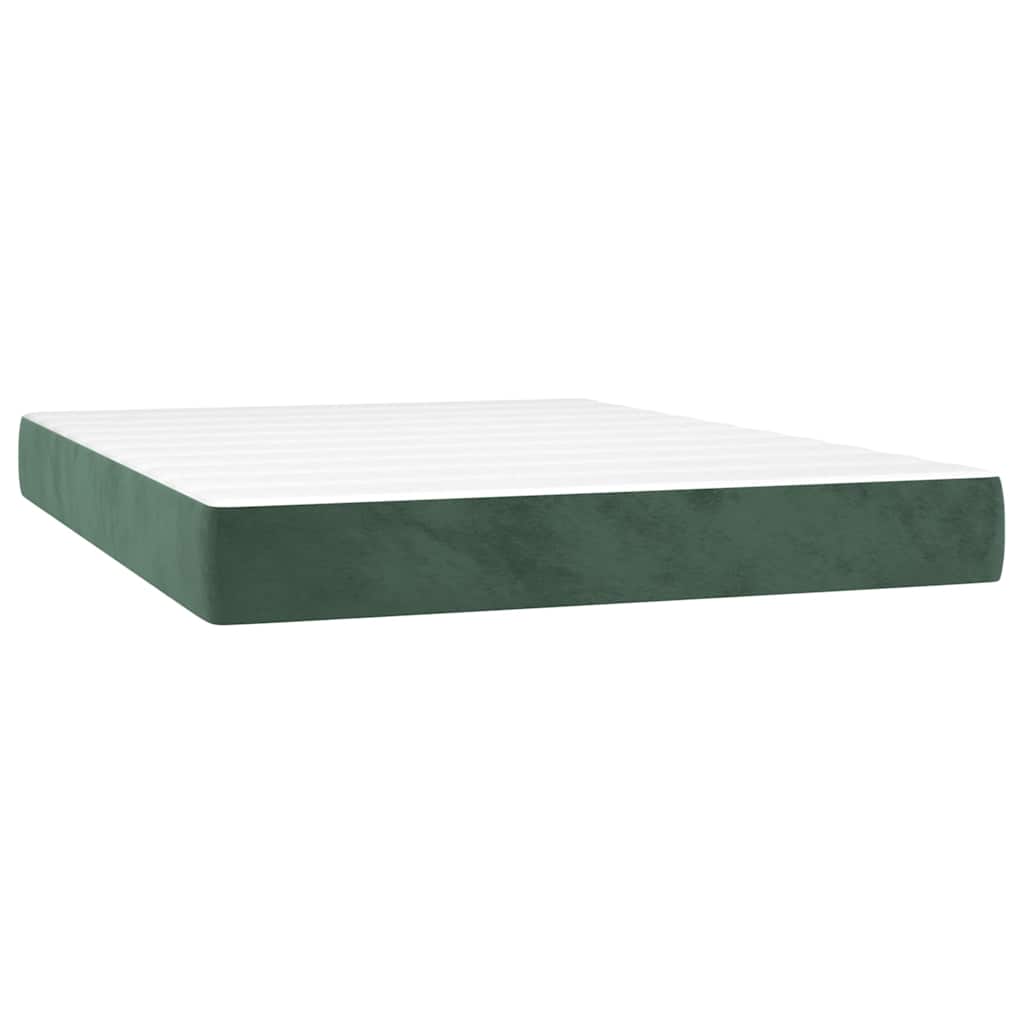 Taschenfederkernmatratze Mittel Dunkelgrün 120x210x20 cm Samt