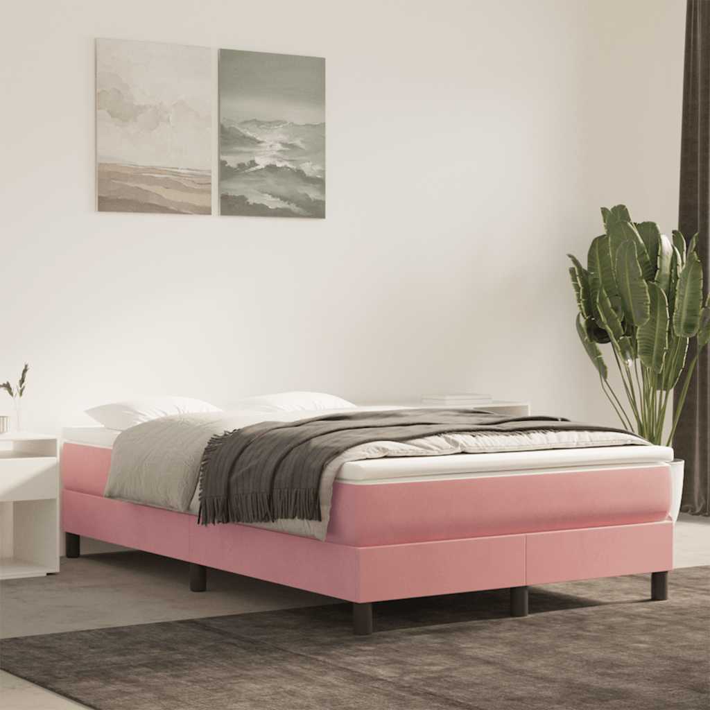 Taschenfederkernmatratze Mittel Rosa 120x210x20 cm Samt
