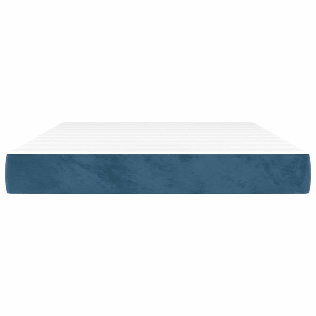 Taschenfederkernmatratze Mittel Dunkelblau 140x210x20 cm Samt
