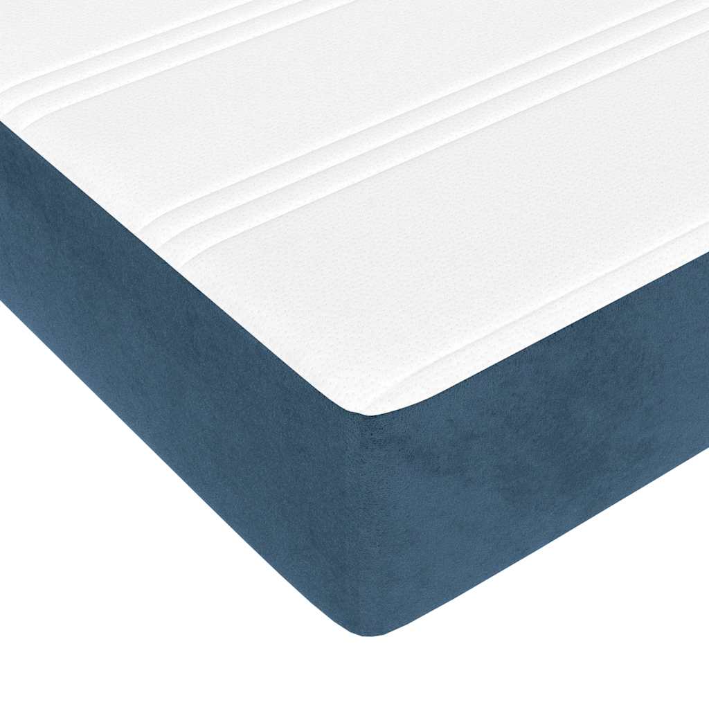 Taschenfederkernmatratze Mittel Dunkelblau 140x210x20 cm Samt
