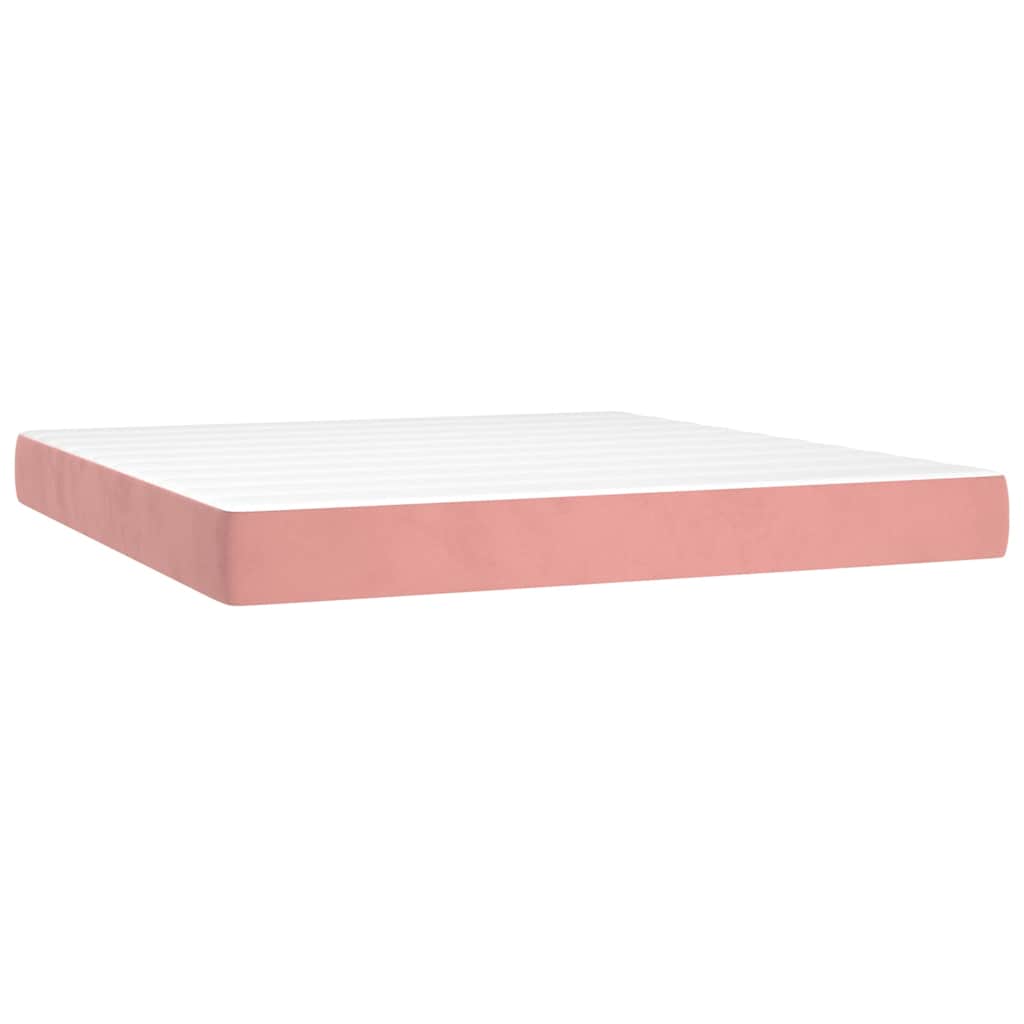 Taschenfederkernmatratze Mittel Rosa 160x210x20 cm Samt