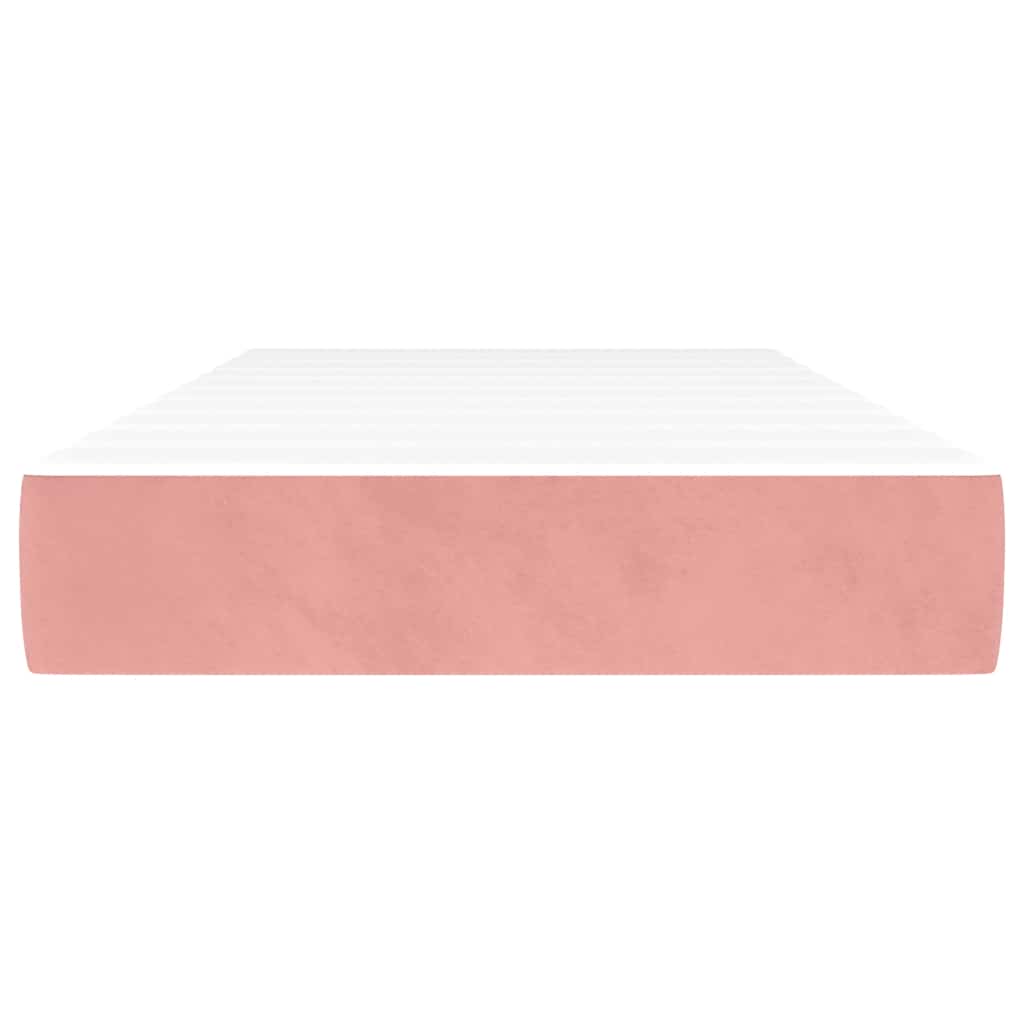 Taschenfederkernmatratze Mittel Rosa 80x220x20 cm Samt
