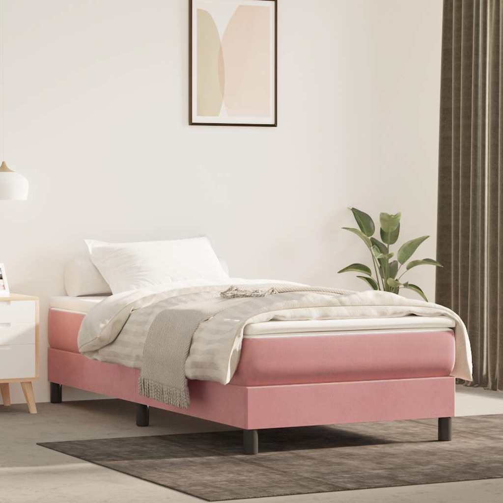 Taschenfederkernmatratze Mittel Rosa 80x220x20 cm Samt