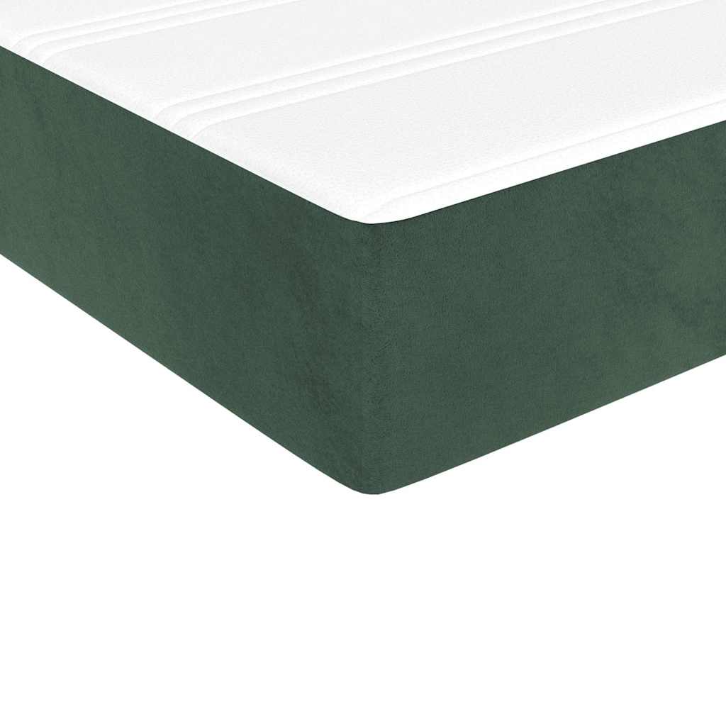 Taschenfederkernmatratze Mittel Dunkelgrün 90x220x20 cm Samt