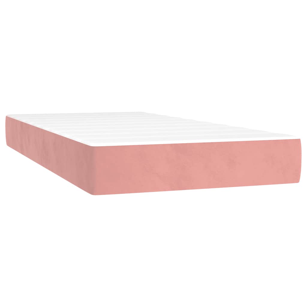 Taschenfederkernmatratze Mittel Rosa 90x220x20 cm Samt