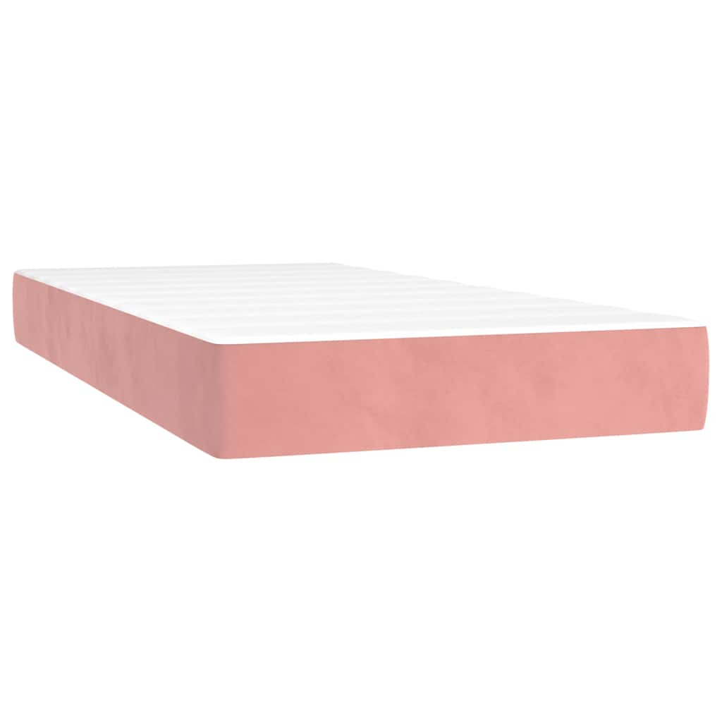 Taschenfederkernmatratze Mittel Rosa 100x220x20 cm Samt