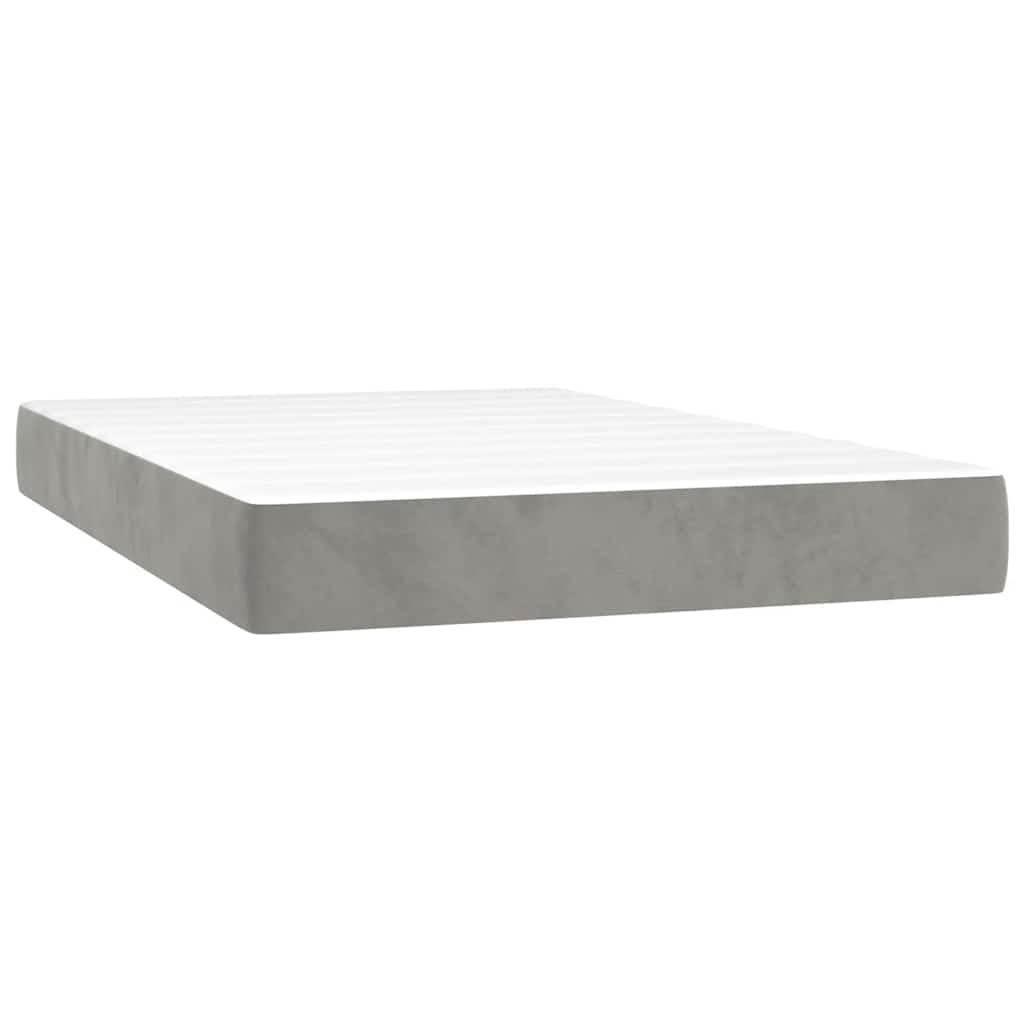 Taschenfederkernmatratze Mittel Hellgrau 120x220x20 cm Samt