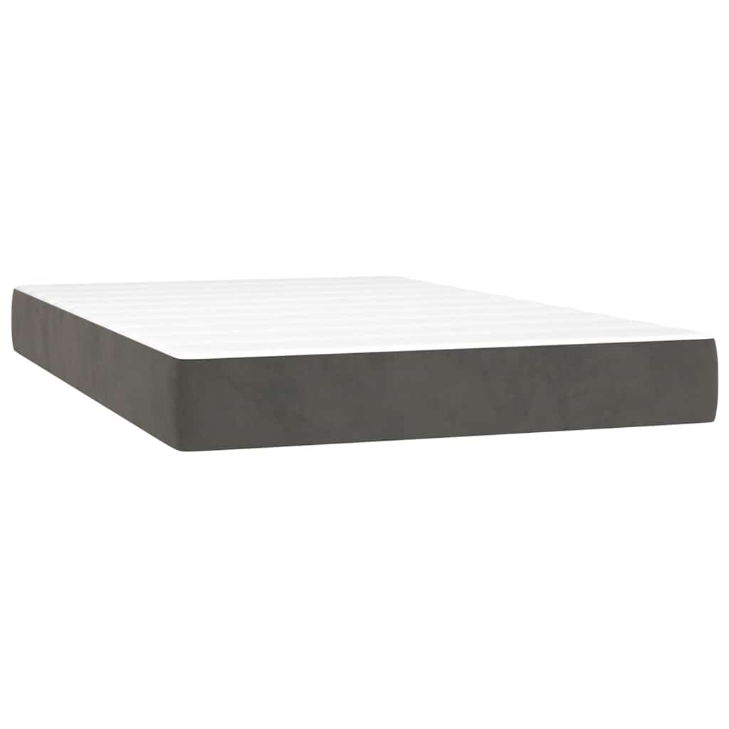 Taschenfederkernmatratze Mittel Dunkelgrau 120x220x20 cm Samt