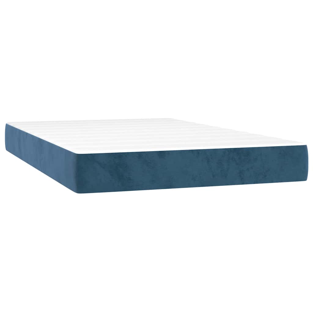 Taschenfederkernmatratze Mittel Dunkelblau 120x220x20 cm Samt