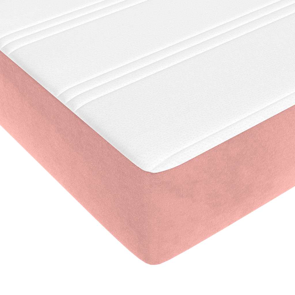 Taschenfederkernmatratze Mittel Rosa 120x220x20 cm Samt