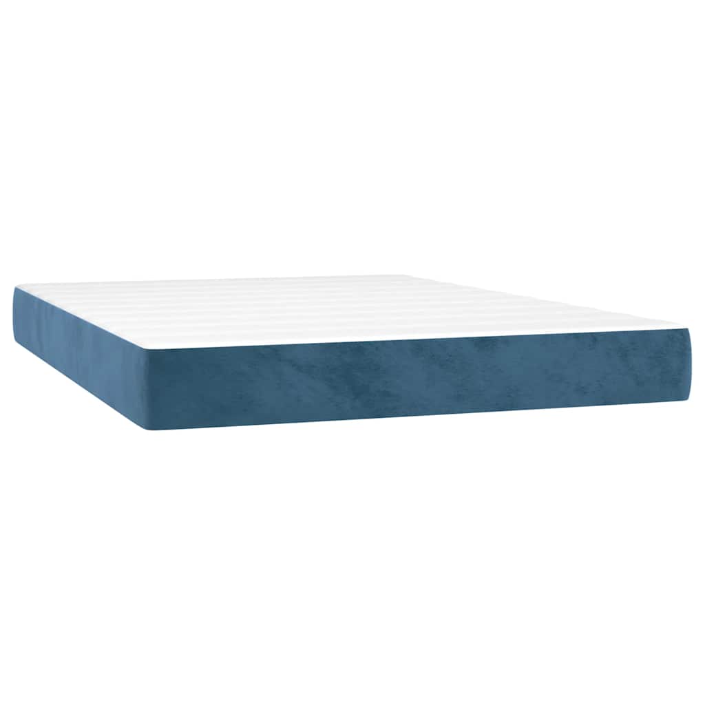 Taschenfederkernmatratze Mittel Dunkelblau 140x220x20 cm Samt