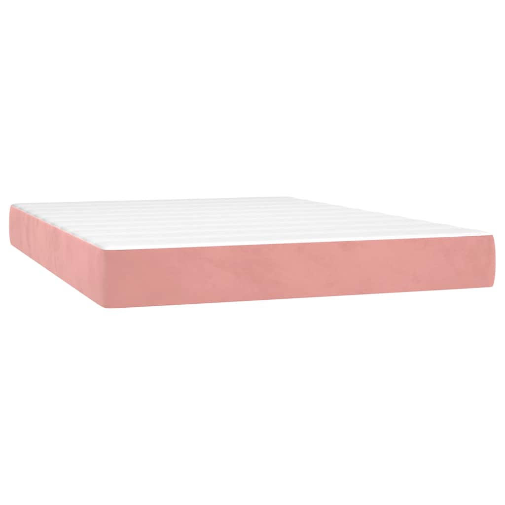Taschenfederkernmatratze Mittel Rosa 140x220x20 cm Samt