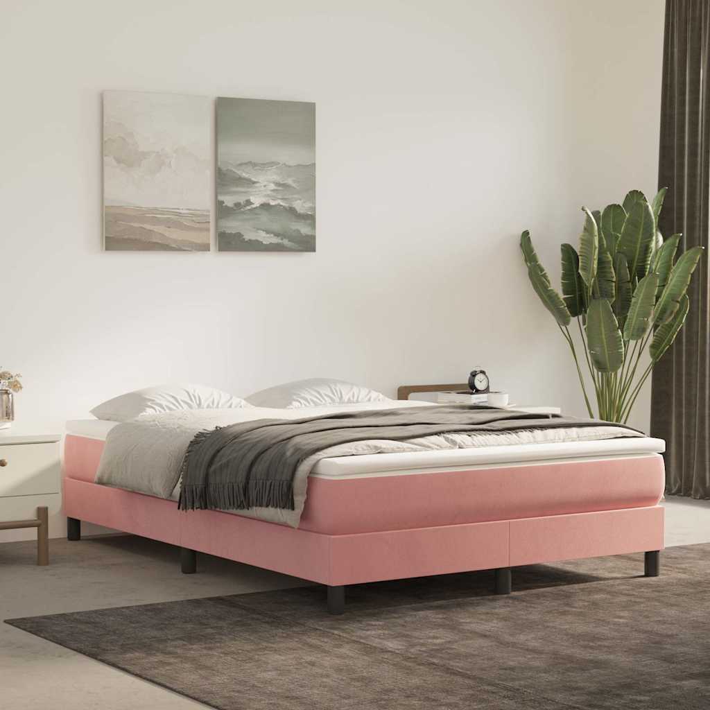 Taschenfederkernmatratze Mittel Rosa 140x220x20 cm Samt