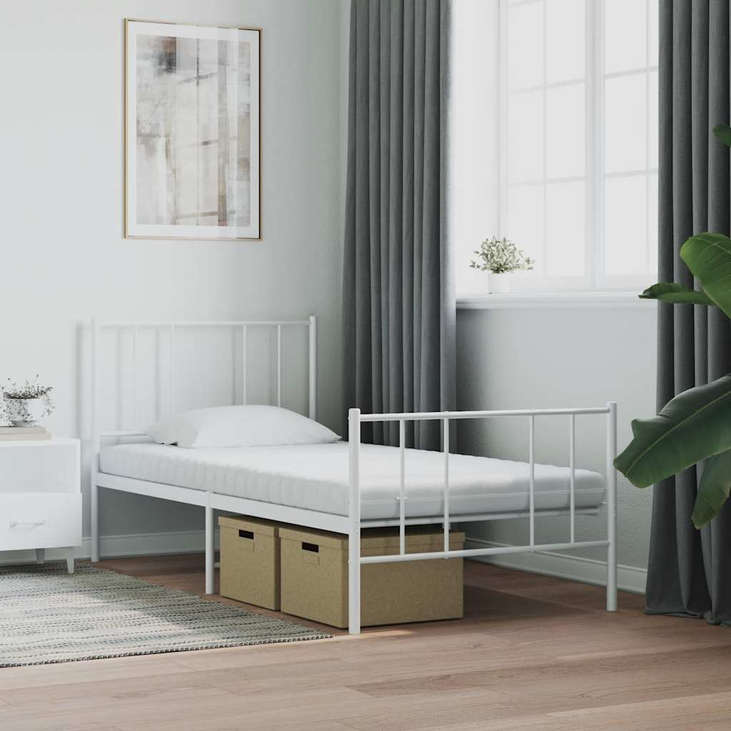 Schaumstoffmatratze Weiß 80x210 cm 7-Zonen Härtegrad 20 ILD